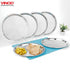 Vinod Stainless Steel China Plate Set of 6 28 cm Lunch and Dinner Plate Highest Quality Stainless Steel Mirror Finish Rust Free