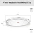 Vinod Stainless Steel Oval Rice Tray with Highest Grade Stainless Steel Mirror Finish Rust Free Tough and Durable Easy to Clean