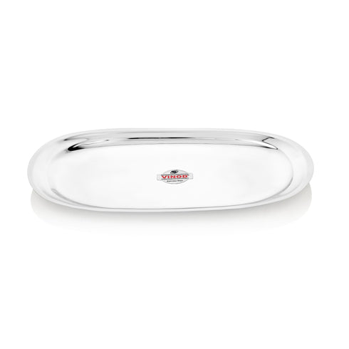Vinod Stainless Steel Salad Tray with Highest Grade Stainless Steel Mirror Finish Tough and Strong Rust free and Dishwasher Safe