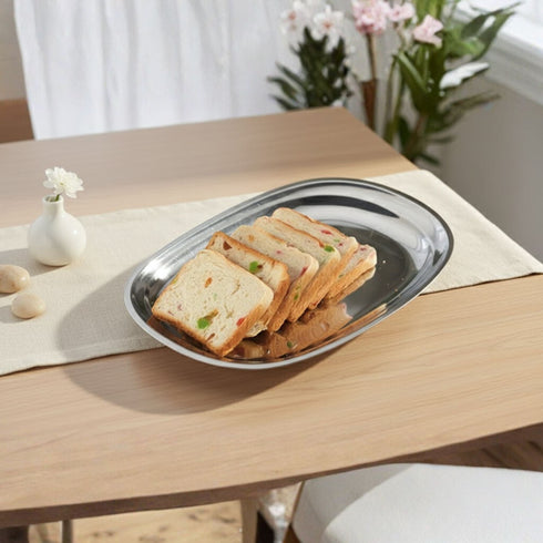 Vinod Stainless Steel Salad Tray with Highest Grade Stainless Steel Mirror Finish Tough and Strong Rust free and Dishwasher Safe