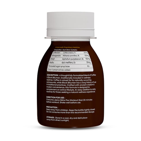 Jeena Sikho Pre Workout Shot Ayurvedic Energy and Stamina Support