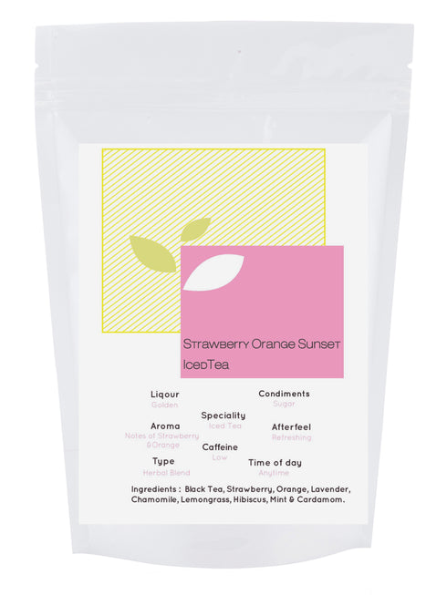 Tea Raja - Strawberry Orange Sunset Iced Tea