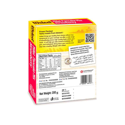Weleet Millet Pancake Mix Strawberry & Mango Vanilla
