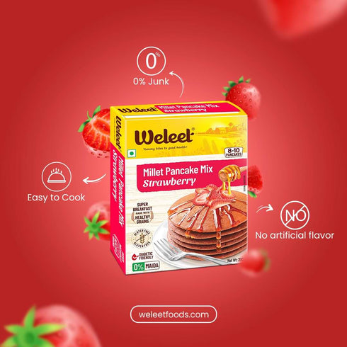 Weleet Millet Pancake Mix Strawberry