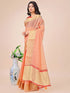 Deeva Sarees Peach Organza Saree