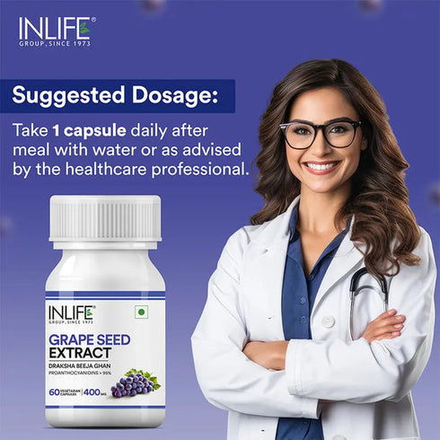 Inlife Grape Seed Extract |Proanthocyanidins 95% Antioxidant