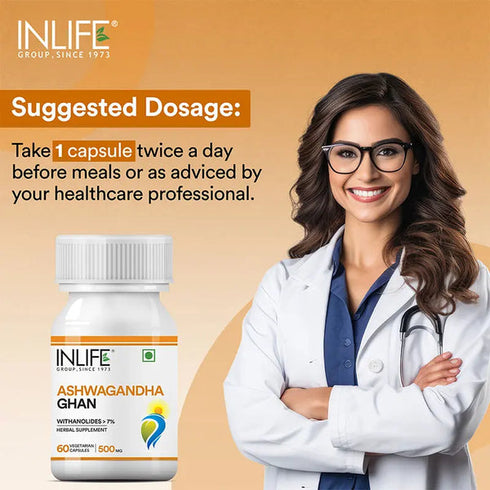 Inlife Ashwagandha Ghan 500mg Capsule