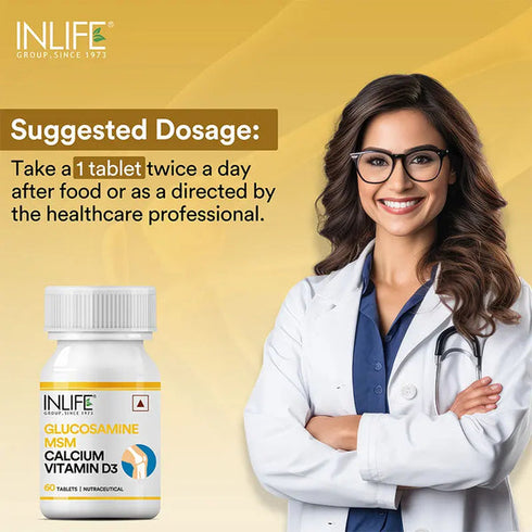 Inlife Glucosamine MSM Calcium Vitamin D3 Tablets