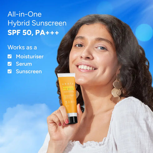 Arata SPF 50+ PA+++ Lightweight Sunscreen Gel Cream