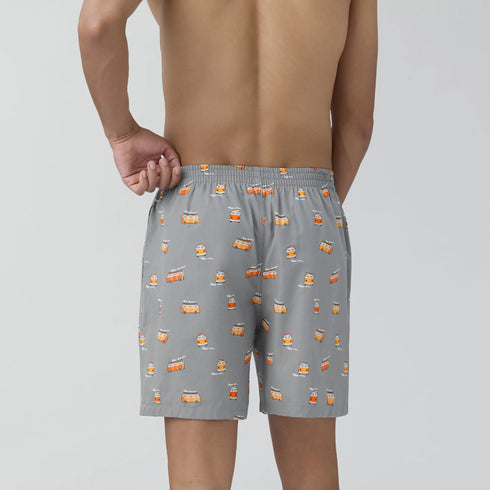 XYXX Surf Super Combed Cotton Boxer Shorts Bus Grey