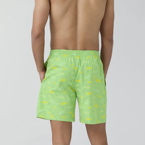 XYXX Surf Super Combed Cotton Boxer Shorts Wave Green