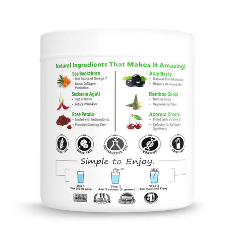 BM Wellness Vegan Collagen Booster Green Apple