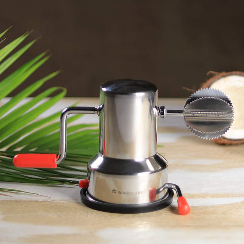 Stainless Steel Coconut Scrapper Crusher With Vacuum Base