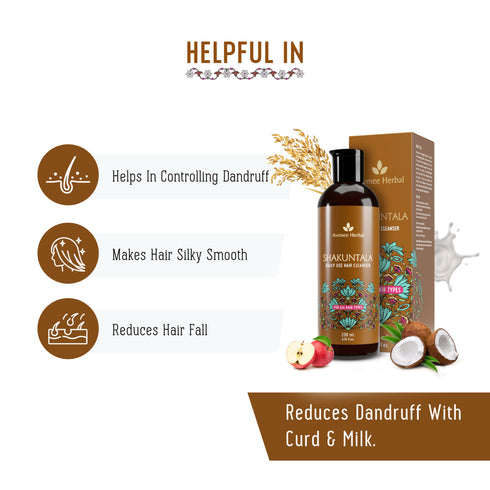 Avimee Herbal Shakuntala Hair Cleanser and Radha Hair Conditioner Combo For Silky, Shiny & Strong Hair