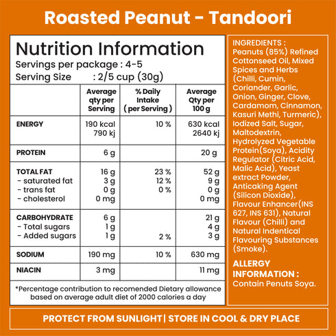 Jabsons Foods Tandoori Roasted Peanuts