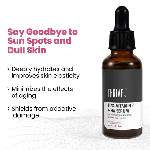 Thriveco 10 Vitamin C Serum with Hyaluronic Acid