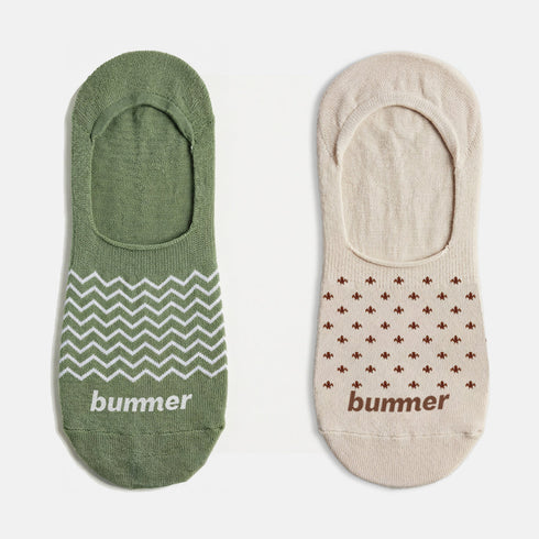 Bummer Unisex No Show Socks - 2 Pack