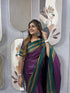 Ethnic Suits Trending Zip and go Saree in Purple