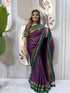 Ethnic Suits Trending Zip and go Saree in Purple