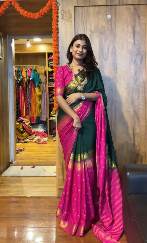 Ethnic Suits Trending Zip and Go South Indian Saree in Silk