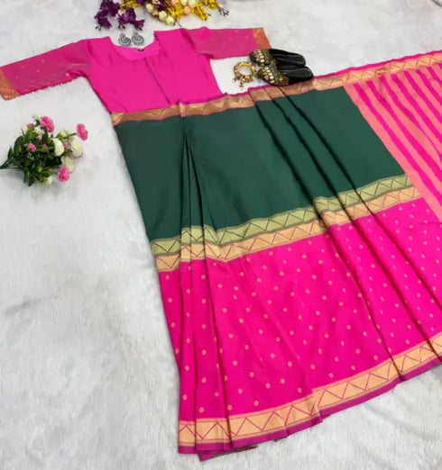 Ethnic Suits Trending Zip and Go South Indian Saree in Silk