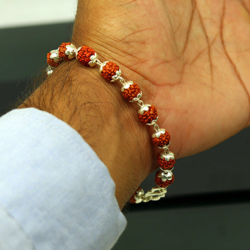 Handmade gorgeous Rudraksha beads bracelet customized gifting personalized unisex jewelry sbr198