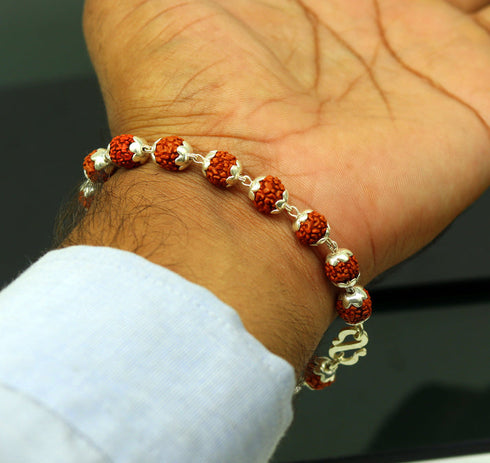Handmade gorgeous Rudraksha beads bracelet customized gifting personalized unisex jewelry sbr198