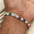 925 Sterling Silver Stylish Navratan Stone Bracelet Unisex Jewelry