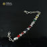 925 Sterling Silver Stylish Navratan Stone Bracelet Unisex Jewelry