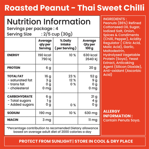 Jabsons Foods Thai Sweet Chilli Roasted Peanut