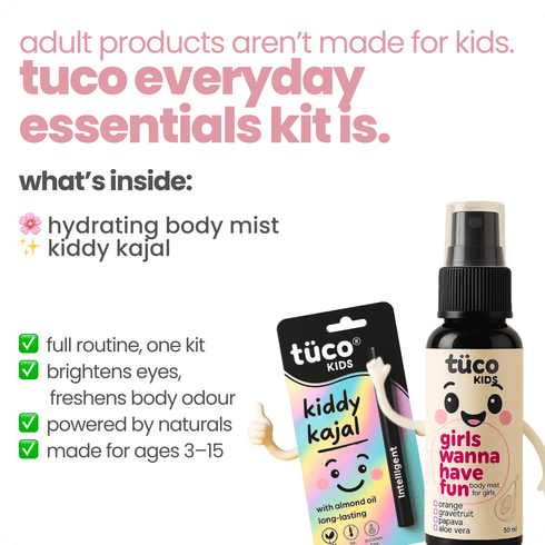 Tuco Everyday Essentials Natural Body Mist + Kajal for Kids