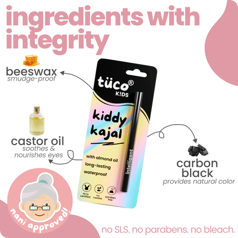 Tuco nontoxic makeup kit for kids Nail Paint + Kajal
