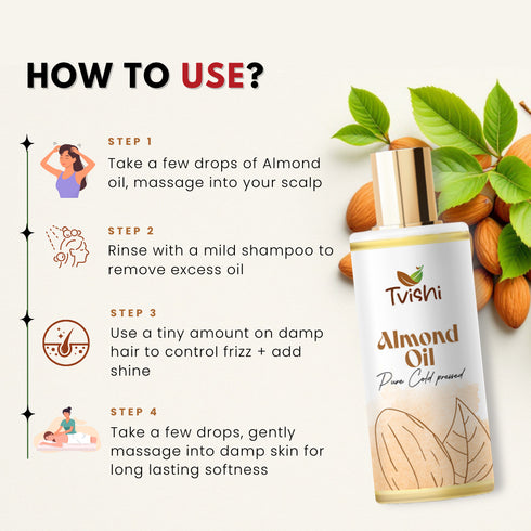 Tvishi Skincare Pure Cold Pressed Almond Oil