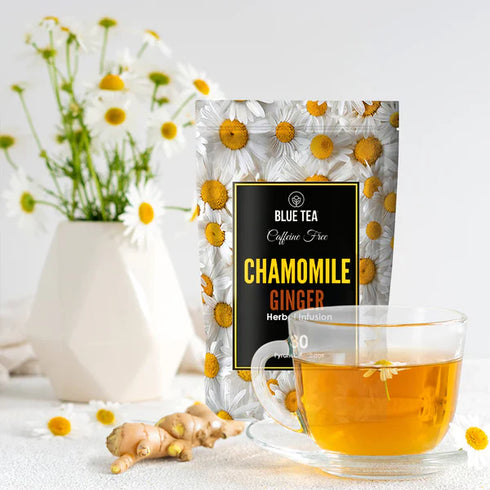 Blue Tea Chamomile Ginger Herbal Tea