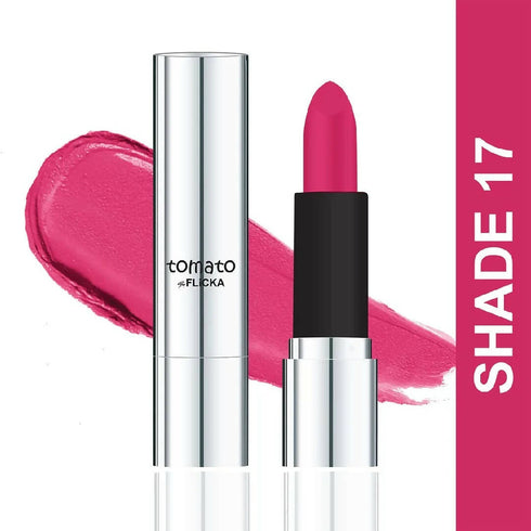 FLiCKA Tomato Matte Finish Lipstick Shade 17 | Pink