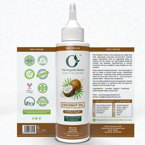 The Organic Forest Cold Pressed Coconut Oil