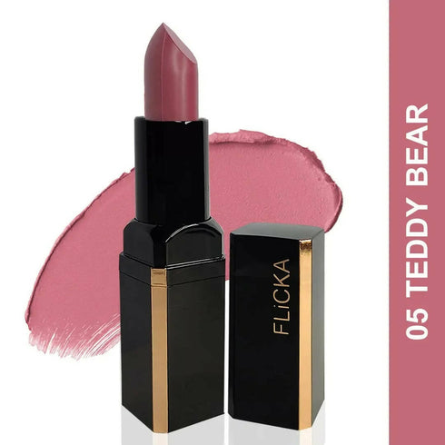 FLiCKA Lip Poetry Matte Lipstick Shade 05 Teddy Bear | Pink Nude