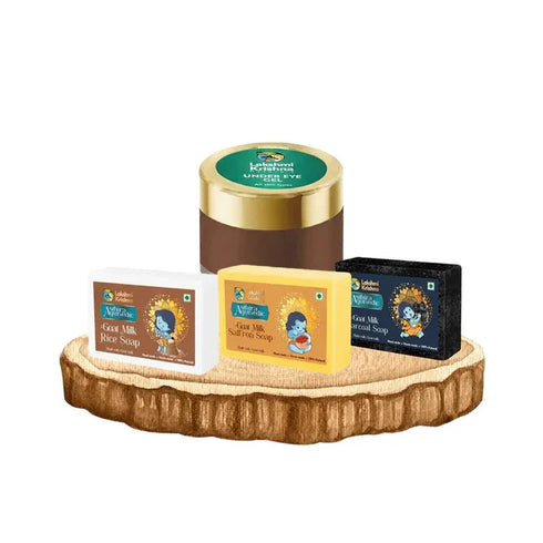 Lakshmi Krishna Naturals Under Eye Gel + Combo of Goat Milk Soap