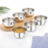 Vinod Stainless Steel Two Tone Bowl Set of 6 Pieces 250 ml Highest Grade Steel Tough and Strong Dishwasher Safe Rust Free