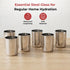 Vinod Stainless Steel Amrapali Glass Set of 6 with High Grade Stainless Steel Mirror Finish Tough and Strong Dishwasher Safe 7.5 Inch