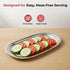 Vinod Stainless Steel Salad Tray with Highest Grade Stainless Steel Mirror Finish Tough and Strong Rust free and Dishwasher Safe