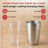 Vinod Stainless Steel Passion Glass Set of 6 300 ml with Highest Grade Steel Mirror Finish Long Lasting and Durable Dishwasher Safe
