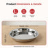 Vinod Stainless Steel Parat with Highest Grade Steel Tough and Strong Build Mirror Finish and Rust Free No 16