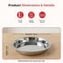 Vinod Stainless Steel Parat with Highest Grade Steel Tough and Strong Build Easy to Clean and Rust Free No 18