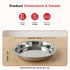 Vinod Stainless Steel Parat with Mirror Finish Highest Grade Steel Tough Strong Build Easy to Clean and Rust Free No 14