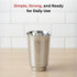 Vinod Stainless Steel Sheetal Glass Set of 6 300 ml with Highest Grade Stainless Steel Tough and Strong Rust Free and Dishwasher Safe