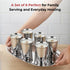 Vinod Stainless Steel Sheetal Glass Set of 6 300 ml with Highest Grade Stainless Steel Tough and Strong Rust Free and Dishwasher Safe
