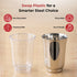 Vinod Stainless Steel Sheetal Glass Set of 6 300 ml with Highest Grade Stainless Steel Tough and Strong Rust Free and Dishwasher Safe