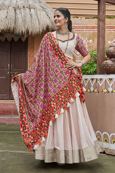 Shubhkala Viscose Rayon Navratri Chaniya Choli with Heavy Embroidered Dupatta