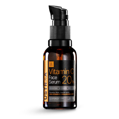 USTRAA 20% Vitamin C Face Serum with Hyaluronic Acid 30ml